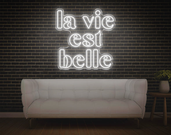 La Vie Est Belle LED Neon Sign