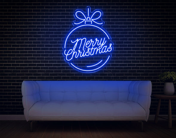 Merry Christmas Ball LED Neon Sign