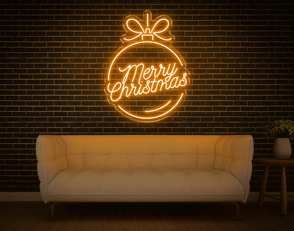 Merry Christmas Ball LED Neon Sign