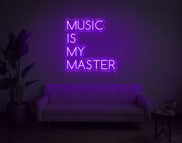 Music Is My Master LED Neon Sign