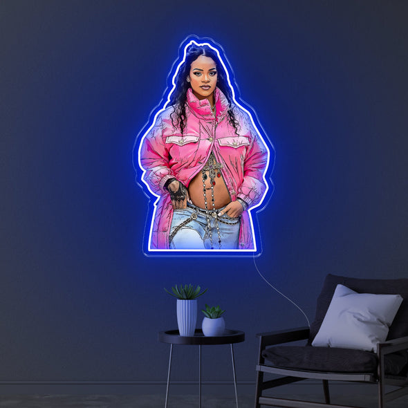 Rihanna Neon Art