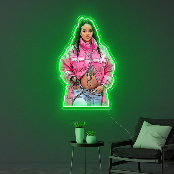 Rihanna Neon Art