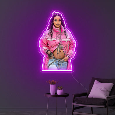 Rihanna Neon Art
